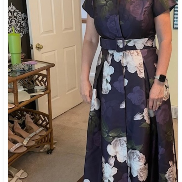 Beautiful Oak Hall Twilight Blooms Dress Sz. 12 - Picture 3 of 10